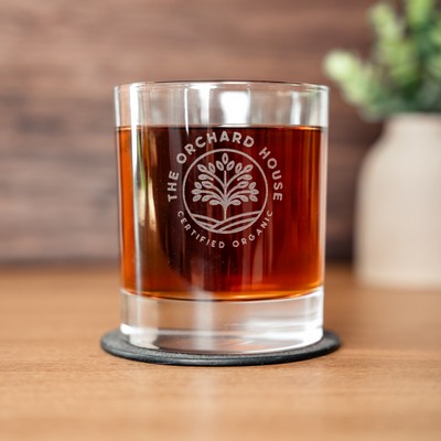 Del Mar DOF Glass - 2 Glasses - Blank Wood Box - Single Imprint
