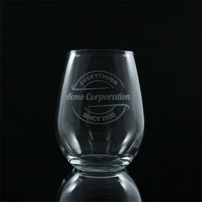 Laser Engraved Libbey® 217 12 oz. Stemless Wine Glass